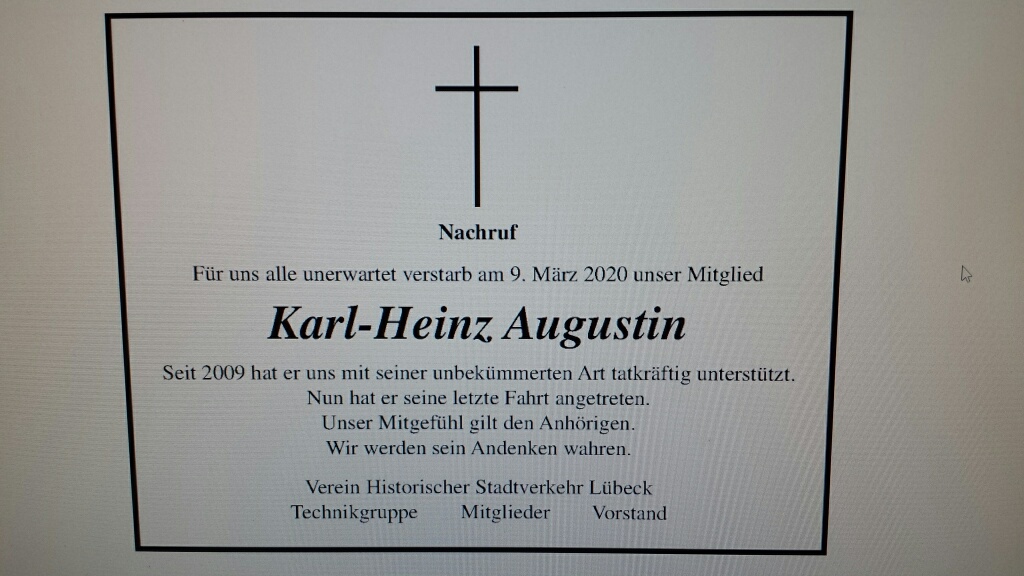 Nachruf Karl-Heinz Augustin 